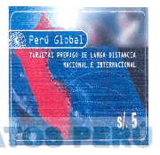 PERU GLOBAL TARJETAS PREPAGO DE LARGA DISTANCIA NACIONAL E INTERNACIONAL