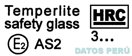HRC TEMPERLITE SAFETY GLASS E2 AS2 3...