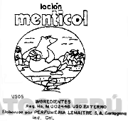 LOCION MENTICOL ELABORADO POR PERFUMERIA LEMAITRE