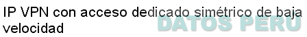 IP VPN CON ACCESO DEDICADO SIMÉTRICO DE BAJA VELOCIDAD