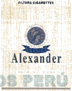 ALEXANDER FILTER CIGARETTES AMERICAN BLEND SUPER LIGHTS