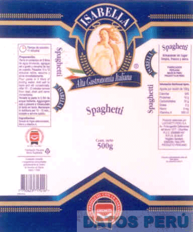 ISABELLA ALTA GASTRONOMIA ITALIANA LUCCHETTI