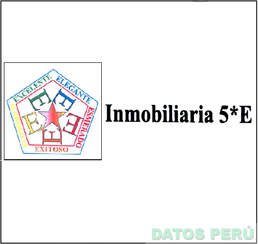 E INMOBILIARIA 5*E EXCELENTE ELEGANTE EXITOSO ESMERADO ECONOMICO