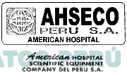 AHSECO PERU S.A. AMERICAN HOSPITAL AMERICAN HOSPITAL SCIENTIFIC EQUIPMENT COMPANY DEL PERU S.A.