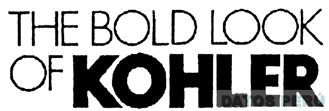 THE BOLD LOOK OF KOHLER