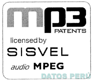 MP3 PATENTS LICENSED BY SISVEL AUDIO MPEG