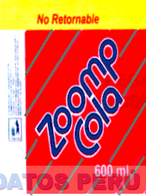 ZOOMP COLA NO RETORNABLE
