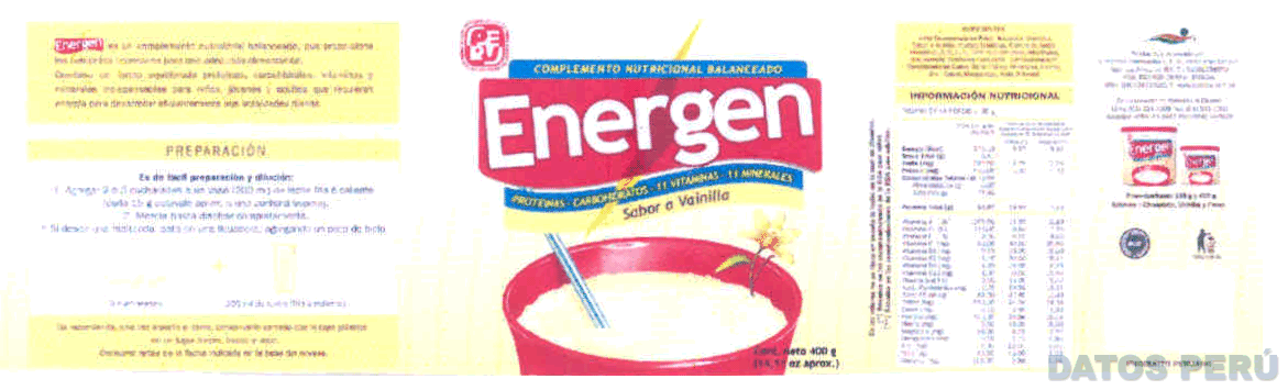 ENERGEN SABOR A VAINILLA