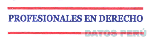 PROFESIONALES EN DERECHO
