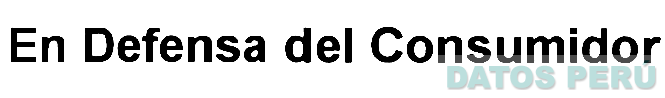 EN DEFENSA DEL CONSUMIDOR
