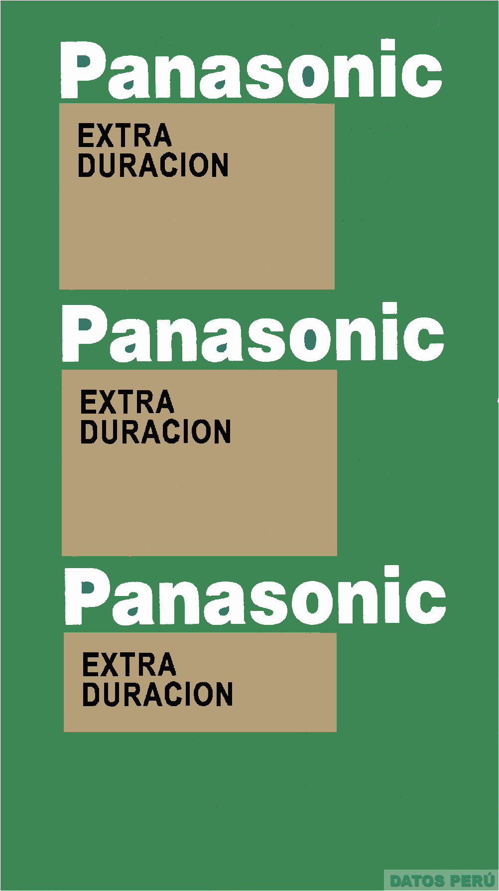 PANASONIC EXTRA DURACION