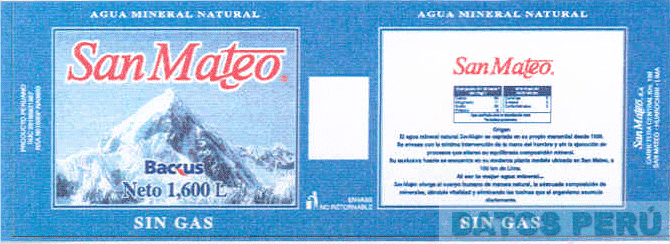 SAN MATEO BACKUS SIN GAS