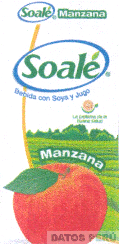 SOALE BEBIDA CON SOYA Y JUGO LA PROTEINA DE LA BUENA SALUD MANZANA