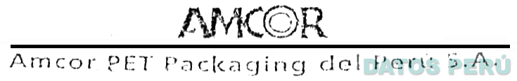 AMCOR AMCOR PET PACKAGING DEL PERU S.A.