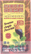 MECSA OSHA CHOCOLATE PRODUCE BY FARMER COOPERATIVE PERUVIAN JUNGLE CHOCOLATE ORGANIC FAIRTRADE DARK CHOCOLATE