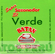 EL VERDE BATAN SUPER SAZONADOR ¡LA ESENCIA NATURAL DE SUS COMIDAS!