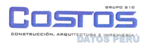 COSTOS GRUPO S10 CONSTRUCCION, ARQUITECTURA E INGENIERIA