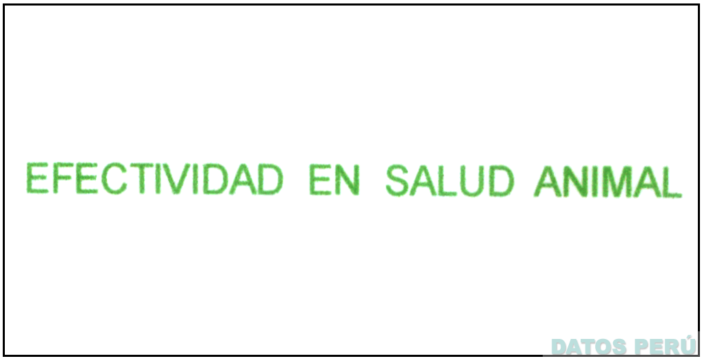 EFECTIVIDAD EN SALUD ANIMAL