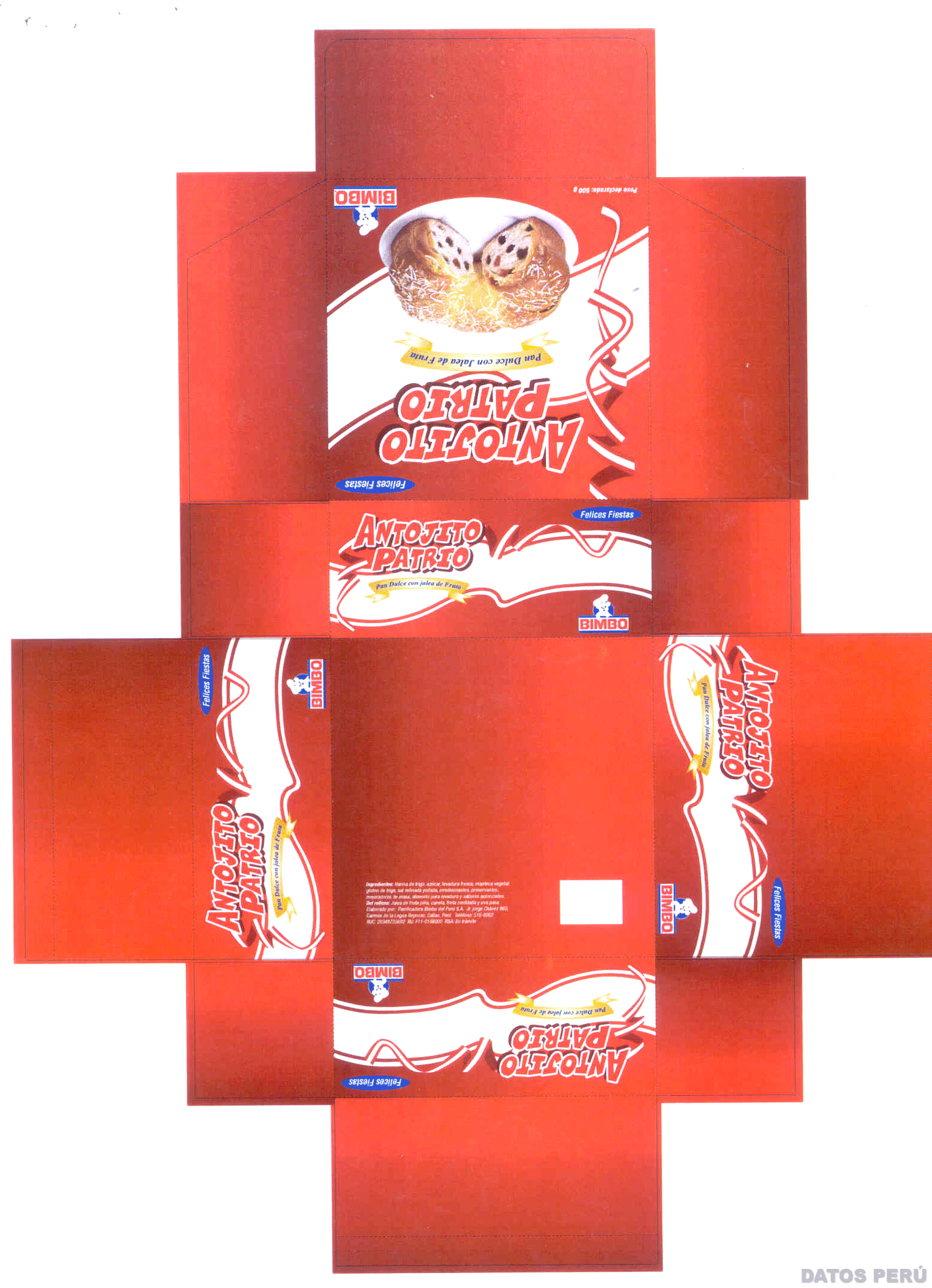 ANTOJITO PATRIO PAN DULCE CON JALEA DE FRUTA FELICES FIESTAS BIMBO
