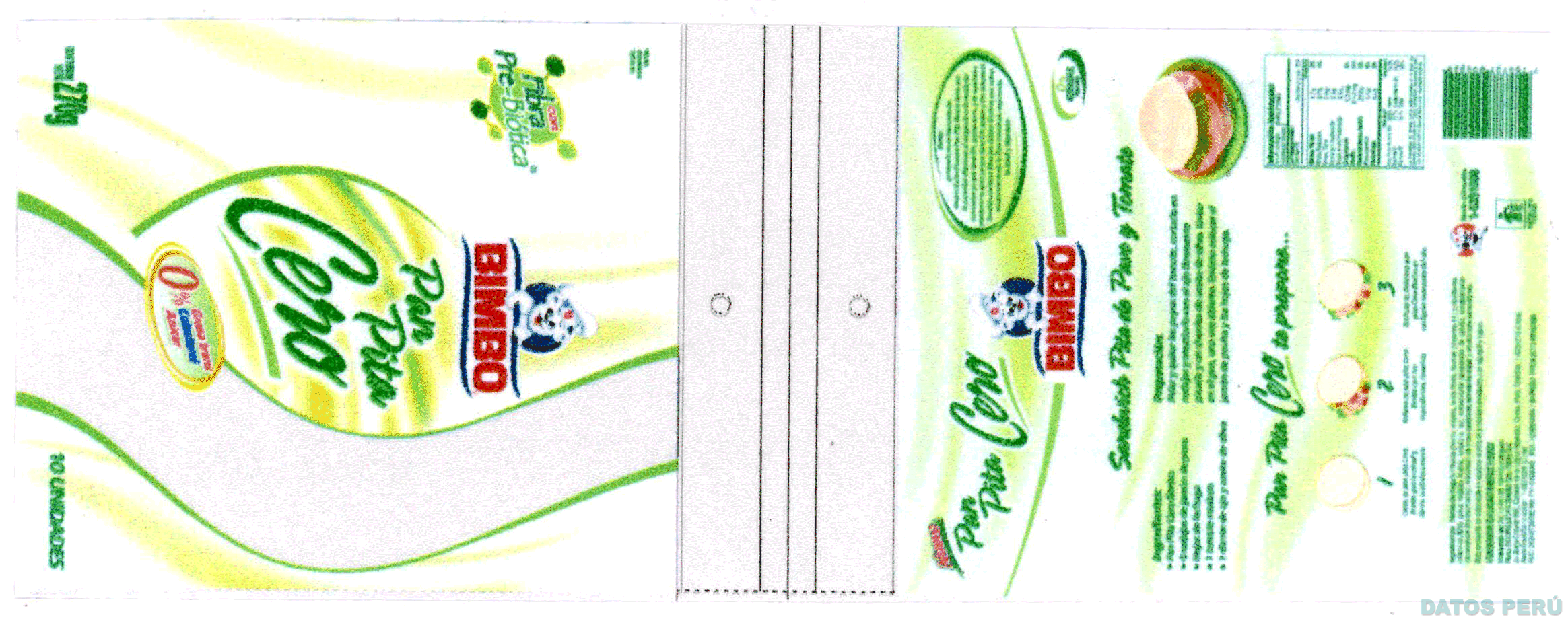 BIMBO PAN PITA CERO CON FIBRA PRE-BIOTICA