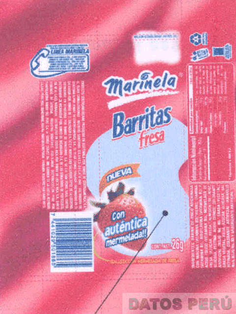 MARINELA BARRITAS FRESA NUEVA CON AUTENTICA MERMELADA!!