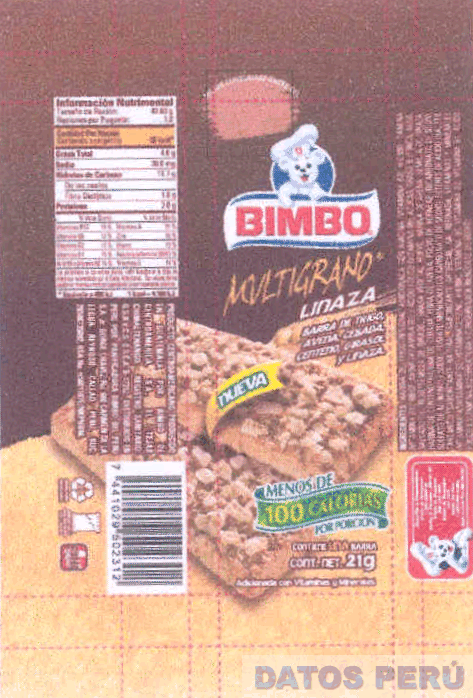 BIMBO MULTIGRANO LINAZA NUEVA MENOS DE 100 CALORIAS