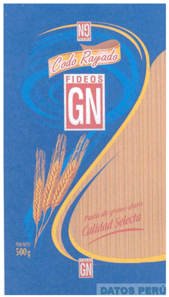 FIDEOS GN CODO RAYADO PASTA DE GRANO DURO CALIDAD SELECTA