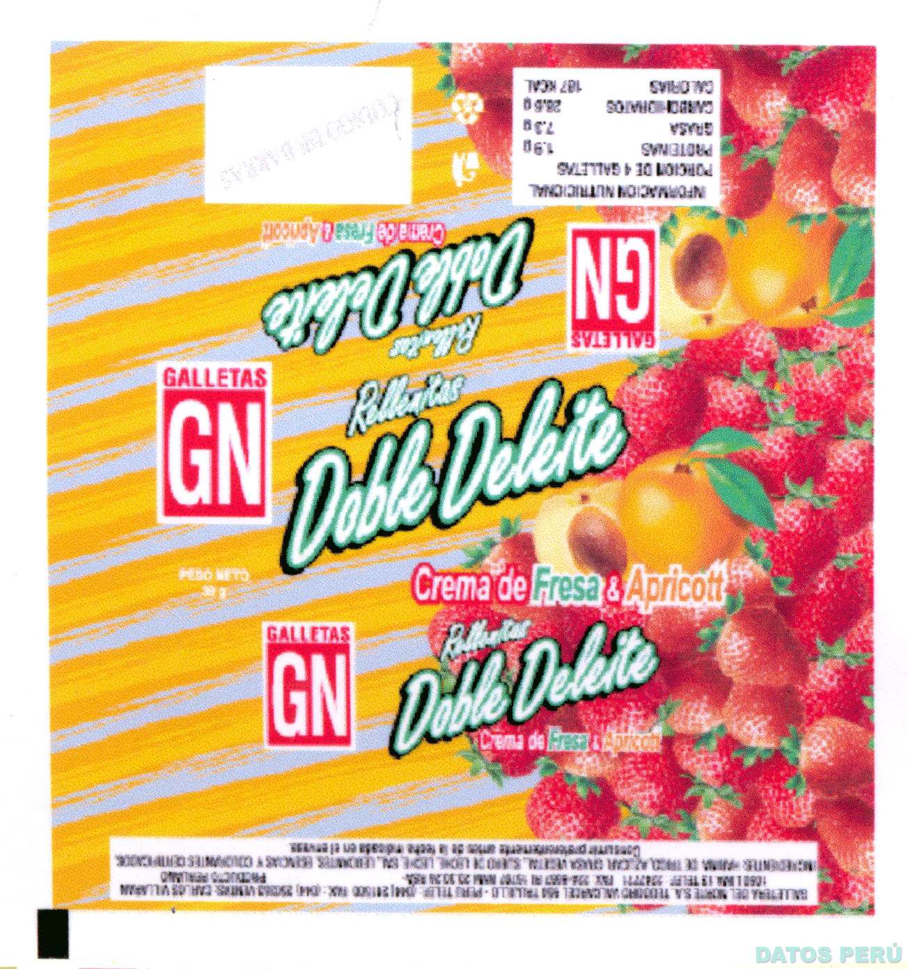 GALLETAS GN RELLENITAS CREMA DE FRESA & APRICOTT