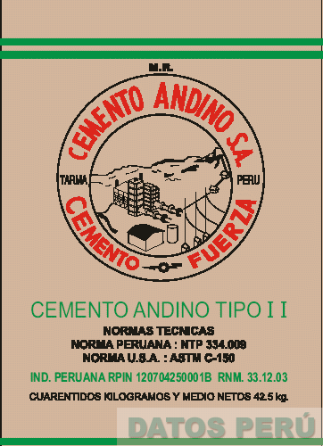 CEMENTO ANDINO S.A. TARMA PERU CEMENTO FUERZA