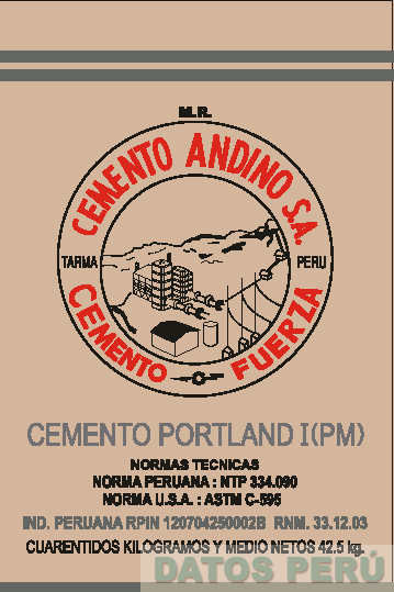 CEMENTO ANDINO S.A. TARMA PERU CEMENTO FUERZA