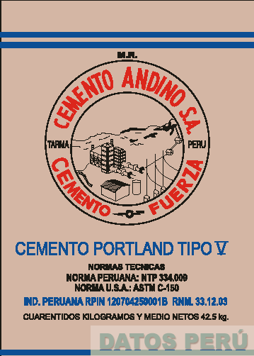CEMENTO ANDINO S.A. TARMA PERU CEMENTO FUERZA