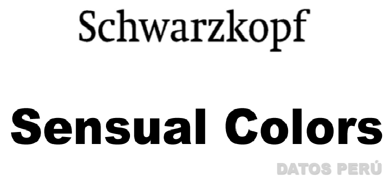 SCHWARZKOPF SENSUAL COLORS