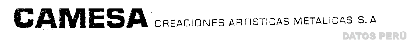 CAMESA CREACIONES ARTISTICAS METALICAS S.A.