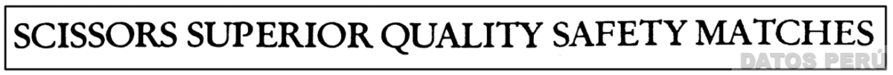 SCISSORS SUPERIOR QUALITY SAFETY MATCHES