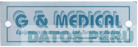 G & MEDICAL EQUIPMENTS INSTRUMENTS AND FURNITURE MEDICAL HECHOS EN PERU