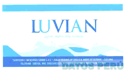 LUVIAN AGUA, MARAVILLA NATURAL