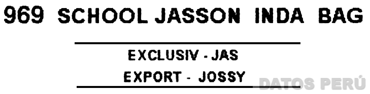 969 SCHOOL JASSON INDA BAG EXCLUSIV-JAS Y EXPORT - JOSSY