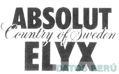 ABSOLUT COUNTRY OF SWEDEN ELYX