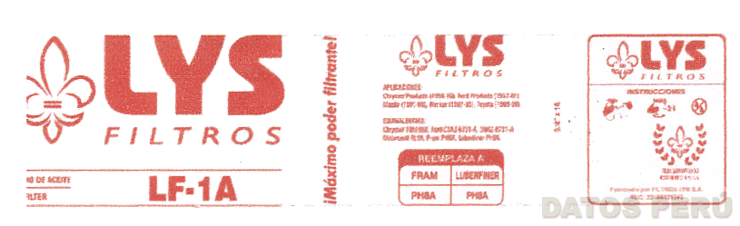 LYS FILTROS LF-1A ¡MAXIMO PODER FILTRANTE!