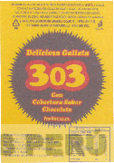 303 DELICIOSA GALLETA CON COBERTURA SABOR CHOCOLATE