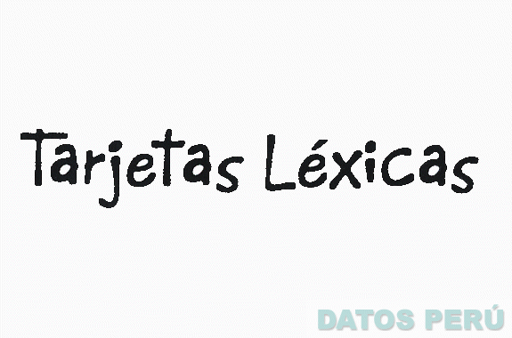 TARJETAS LÉXICAS