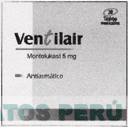 VENTILAIR MONTELUKAST 5MG ANTIASMÁTICO