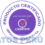 PRODUCTO CERTIFICADO CERPER CERTIFICACIONES DEL PERU S.A.