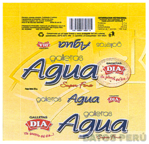 GALLETAS AGUA SUPER FINA DIA