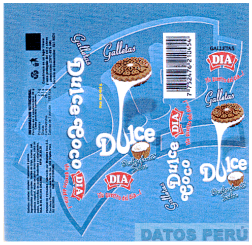 GALLETAS DULCE COCO DIA