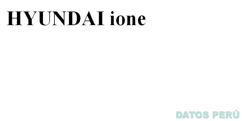 HYUNDAI IONE