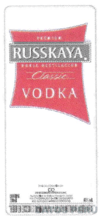 PREMIUM RUSSKAYA DOBLE DESTILACION CLASSIC VODKA