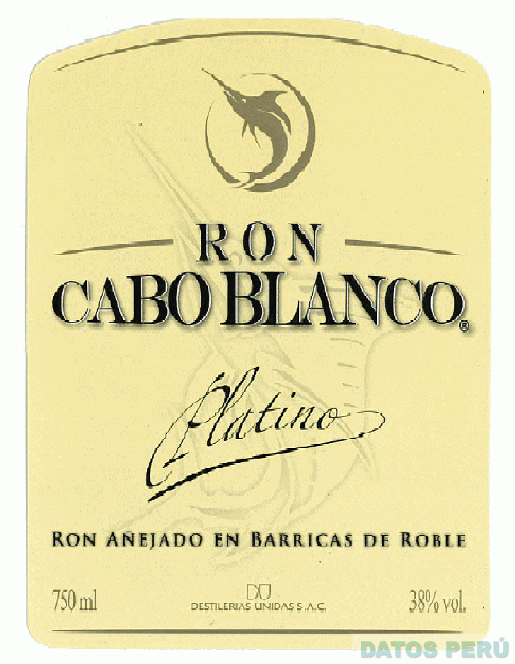 RON CABO BLANCO PLATINO RON AÑEJADO EN BARRICAS DE ROBLE