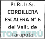 PRLS CORDILLERA ESCALERA Nº 6 DEL VALL DE TARAPOTO