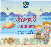 OMEGA-3 GUMMIES GOMITAS MASTICABLES CON SABOR A MANDARINA